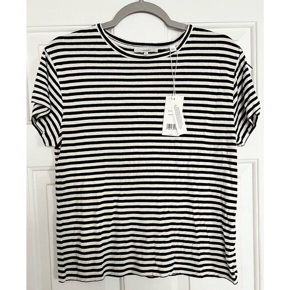 Vince silk blend striped top - size Medium - OD - Picture 1 of 8